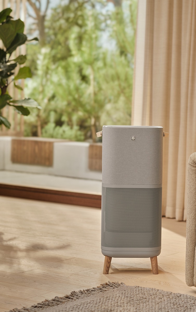 Čistič vzduchu v obývačke.